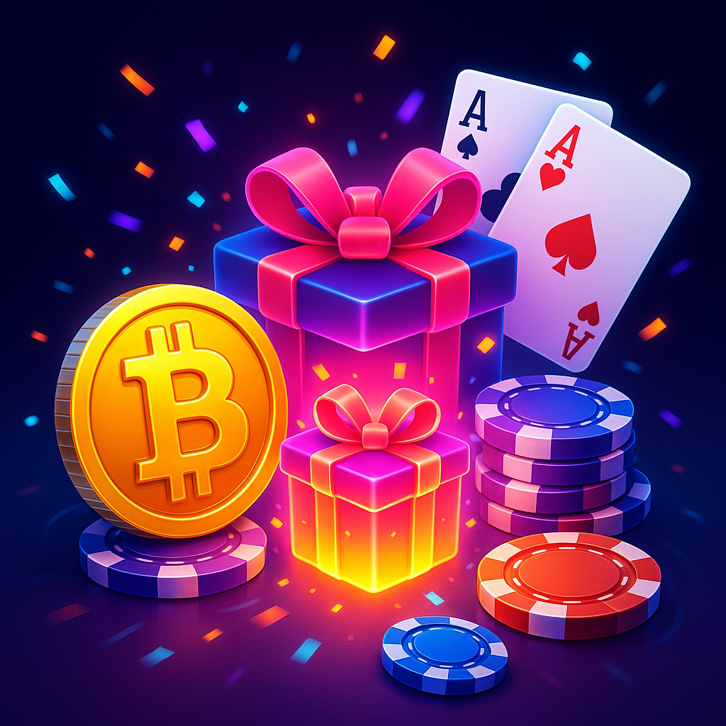 Crypto betting bonuses concept illustration